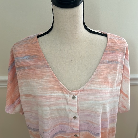 Zac & Rachel  multi colored “pucker knit” top. Size XL. NWT. - Picture 2 of 11